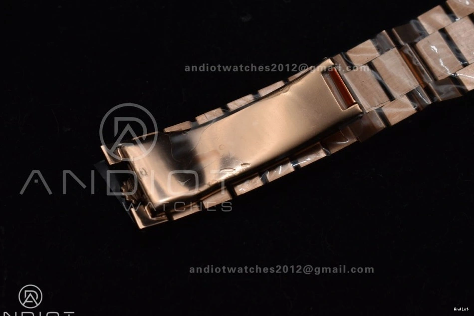 Steel Bracelet Plated 40 RG Markers V2 RG GMF President Crystal A2836 Dial DayDate 904L On 0518